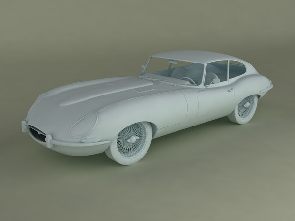 3dsmax e type coupe - Jaguar Etype coupe by desmonster